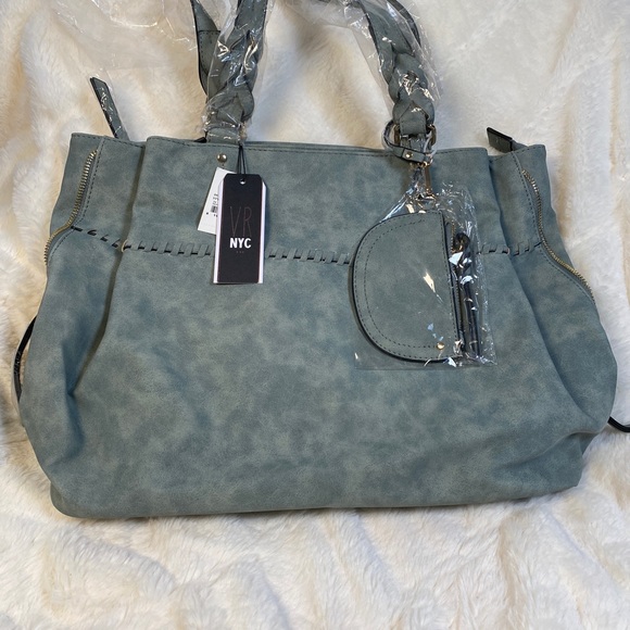 VR NYC green faux suede bag new women - Picture 1 of 5